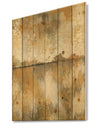 Glam Cream and Brown Curious Sky - Modern Print on Natural Pine Wood