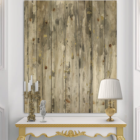 The Modern Grey Forest III - Farmhouse Print on Natural Pine Wood