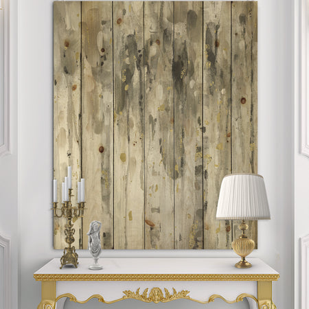 The Modern Grey Forest IV - Farmhouse Print on Natural Pine Wood