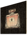 Glam & Fashion Parfum Boudoir I - Posh & Luxe Print on Natural Pine Wood