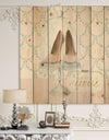 Fashion and Glam Shoes I - Posh & Luxe Print on Natural Pine Wood