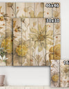 Fields of Gold Watercolor Flower V - Traditional Print on Natural Pine Wood