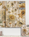 Fields of Gold Watercolor Flower VI - Traditional Print on Natural Pine Wood