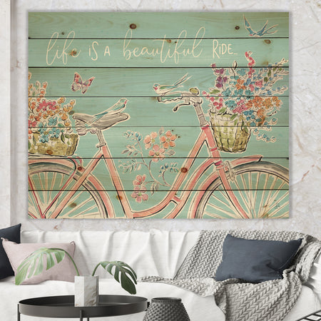 Sparrow Spring III Crop - Traditional Print on Natural Pine Wood