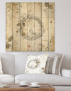 Gold Beautiful cardinals - Farmhouse Print on Natural Pine Wood