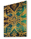 metallic Glam Indigo Form I - Transitional Print on Natural Pine Wood