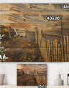 Dunes Sunset - Nautical & Coastal Print on Natural Pine Wood