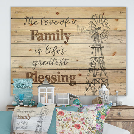 Farmhouse Moment windmills - Farmhouse Print on Natural Pine Wood