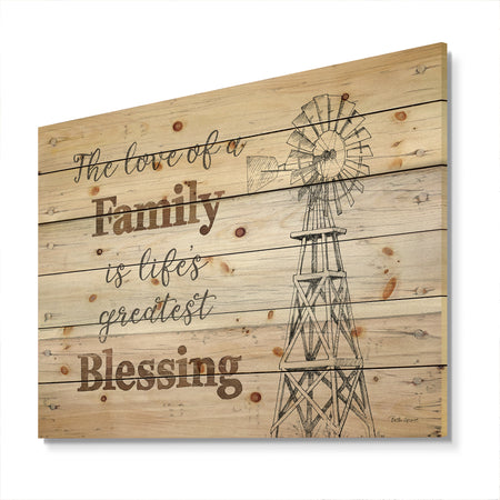 Farmhouse Moment windmills - Farmhouse Print on Natural Pine Wood