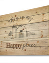 Farmhouse Moment Barns - Farmhouse Print on Natural Pine Wood