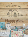 Farmhouse Moment Barns - Farmhouse Print on Natural Pine Wood