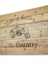 Farmhouse Moment Tractors - Farmhouse Print on Natural Pine Wood