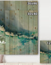 Indigo Abstract Watercolor Blue - Nautical & Coastal Print on Natural Pine Wood