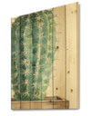 Mixed Green Element I - Cottage Print on Natural Pine Wood