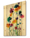 Porch & Den Indigo, Green And Yellow Watercolor - Print on Natural Pine Wood