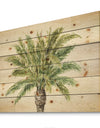 Porch & Den Mixed Botanical Greens palms IV - Print on Natural Pine Wood