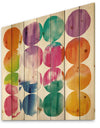 Circle Abstract Colorfields - Modern & Contemporary Print on Natural Pine Wood