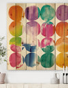 Circle Abstract Colorfields - Modern & Contemporary Print on Natural Pine Wood