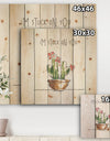 Desert Botanical Bloom II - Cabin & Lodge Print on Natural Pine Wood
