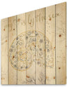 Coastal Floral Blossoms III Neutral - Nautical & Coastal Print on Natural Pine Wood