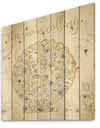 Coastal Floral Blossoms I Neutral - Nautical & Coastal Print on Natural Pine Wood