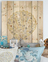 Coastal Floral Blossoms I Neutral - Nautical & Coastal Print on Natural Pine Wood