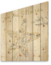 Coastal Floral Blossoms II Neutral - Nautical & Coastal Print on Natural Pine Wood