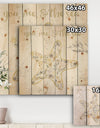 Coastal Floral Blossoms II Neutral - Nautical & Coastal Print on Natural Pine Wood