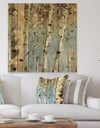 White Birch Forest I - Modern Farmhouse Print on Natural Pine Wood
