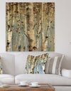 White Birch Forest II - Modern Farmhouse Print on Natural Pine Wood