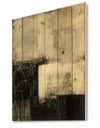 A Geometric Day II - Mid-Century Modern Print on Natural Pine Wood