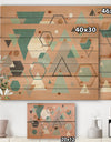 Geometric hexagons Pattern I - Transitional Print on Natural Pine Wood