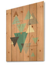 Geometric hexagons Pattern III - Transitional Print on Natural Pine Wood