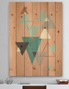 Geometric hexagons Pattern III - Transitional Print on Natural Pine Wood