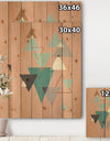 Geometric hexagons Pattern III - Transitional Print on Natural Pine Wood