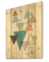 Geometric hexagons Pattern V - Transitional Print on Natural Pine Wood