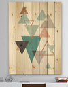 Geometric hexagons Pattern V - Transitional Print on Natural Pine Wood