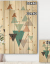 Geometric hexagons Pattern V - Transitional Print on Natural Pine Wood