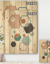 Geometric hexagons Pattern VII - Transitional Print on Natural Pine Wood