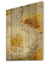 Sunshine Yellow Flower I - Floral Print on Natural Pine Wood