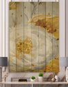 Sunshine Yellow Flower I - Floral Print on Natural Pine Wood