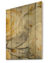 Sunshine Yellow Flower II - Floral Print on Natural Pine Wood