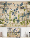 Bluebell and Columbine Wild Flowers with Butterfly - Cabin & Lodge Print on Natural Pine Wood