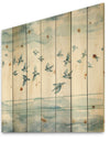 Indigold Bird Cottage Family VII - Animals Print on Natural Pine Wood