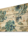 My Greenhouse Cottage Flowers I - Farmhouse Print on Natural Pine Wood