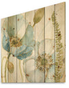 My Greenhouse Cottage Flowers III - Traditional Print on Natural Pine Wood