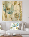 My Greenhouse Cottage Flowers III - Traditional Print on Natural Pine Wood
