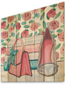Pink Fashion high heels I - Posh & Luxe Print on Natural Pine Wood