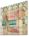 Pink Fashion high heels II - Posh & Luxe Print on Natural Pine Wood