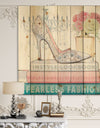 Pink Fashion high heels III - Posh & Luxe Print on Natural Pine Wood